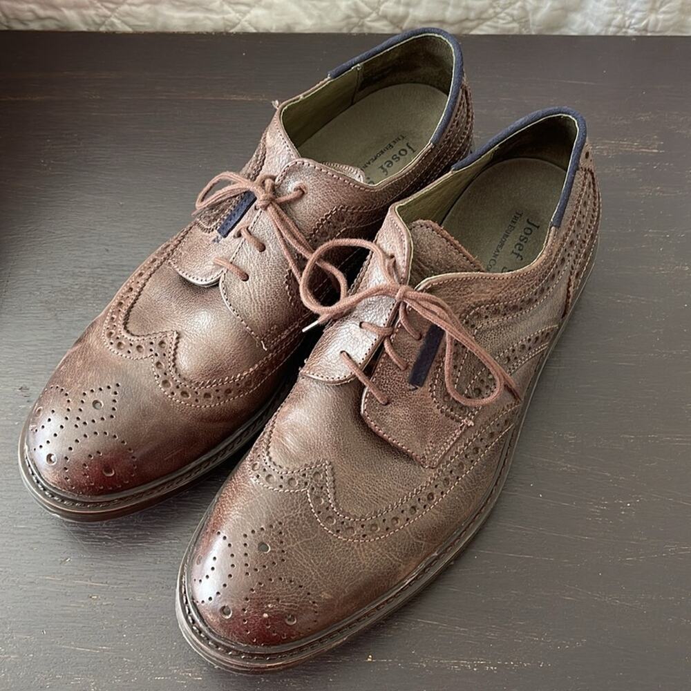 Men’s Joseph Seibel Leather Wingtip Dress Shoe Size 44